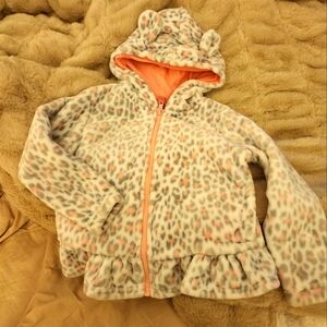 *nd 3T Penelope Mack super soft white leopard print jacket with hood